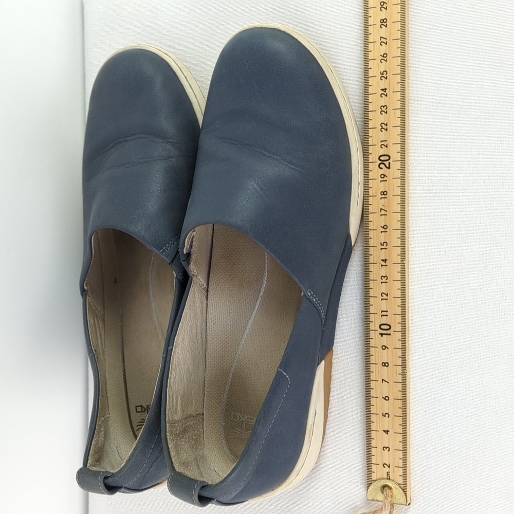 Dansko Blue Leather Slip On Shoes - Picture 10 of 11
